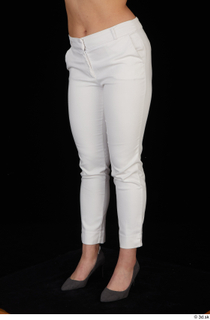 Serina Gomez casual dressed leg white trousers 0002.jpg